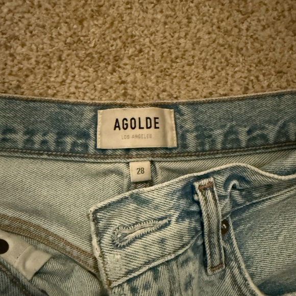 Agolde Riley Distressed Jean Shorts - Picture 3 of 5